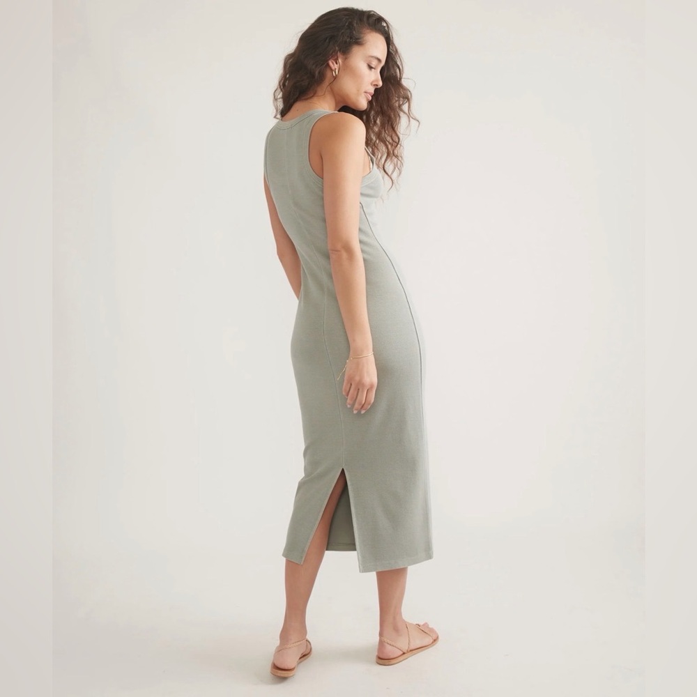 Marine Layer Lexi Rib Sun-In Dress - Faded Olive - size XS - Picture 8 of 8